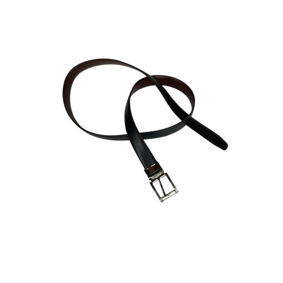 TAED Men's Reversible Belt Size 42 Black‎ & Brown – Silver Tone Buckle Business - Picture 2 of 6